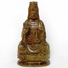 INPHIC-紅木工藝品木雕刻家居風水擺飾 坐蓮觀音 綠檀木蓮花觀音菩薩佛像