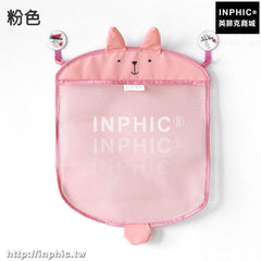 INPHIC-廚房垃圾袋收納袋玩具整理儲物袋宿舍利器門後掛牆壁掛袋儲物網袋-粉色兩入