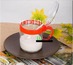 INPHIC-玻璃調味瓶 塑膠蓋歐式 調味罐調味盒罐瓶(6個)