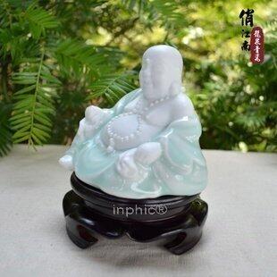 INPHIC-汽車佛像 笑佛彌勒佛 鎮宅 居家裝擺設 中式擺飾 陶瓷工藝品