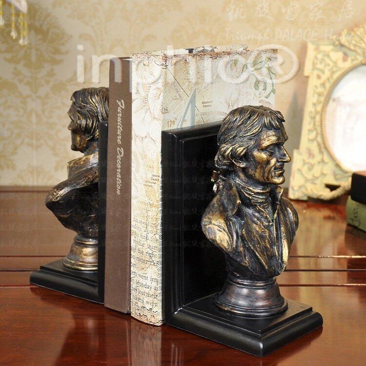 INPHIC-總統書靠羅斯福書立書架創意歐式家居擺飾書房客廳主臥裝飾品