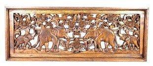 INPHIC-東南亞 家居 飾品 泰國 木雕 泰式 方形 雙象