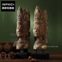 INPHIC-會所裝飾品酒店佛像木雕佛頭擺飾泰國東南亞禪意桌面