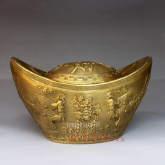INPHIC-精品開光純銅儲蓄元寶擺件龍鳳合鳴家居招財裝飾工藝品存錢罐