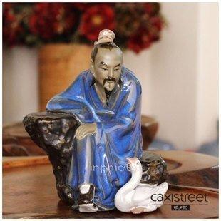 INPHIC-王羲之愛鵝 石灣人物陶瓷工藝品擺飾客廳書房擺設家居飾品