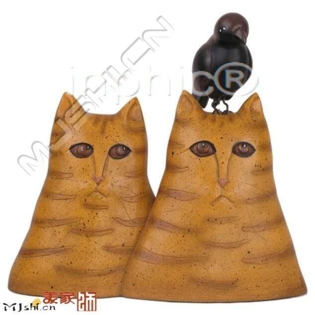 INPHIC-歐式工藝擺飾東南亞風格家居擺飾泰國風情裝飾貓與鳥