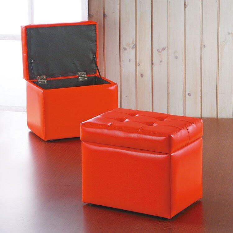 INPHIC-鞋凳 長凳收納 掀蓋收納椅凳可折疊儲物 紅黑【ELSIE】