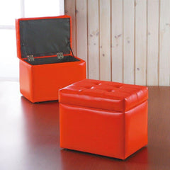 INPHIC-鞋凳 長凳收納 掀蓋收納椅凳可折疊儲物 紅黑【ELSIE】