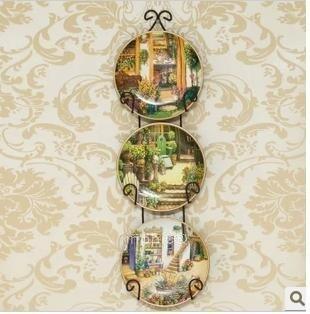 INPHIC-歐式田園 手繪裝飾掛盤陶瓷掛盤 帶掛架F