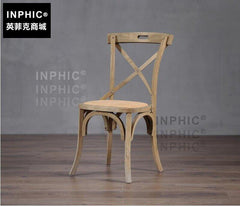 INPHIC-歐式復古背叉椅 美式鄉村實木架靠背交叉背椅 個性椅