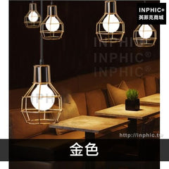 INPHIC-走廊服裝店防爆燈具簡約燈罩複古工業風吊燈北歐loft-金色