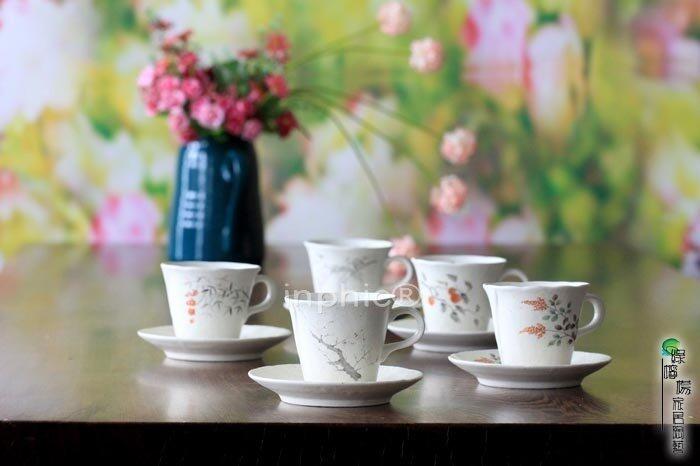 INPHIC-創意十入咖啡杯套裝雀巢陶瓷咖啡杯粉引華風