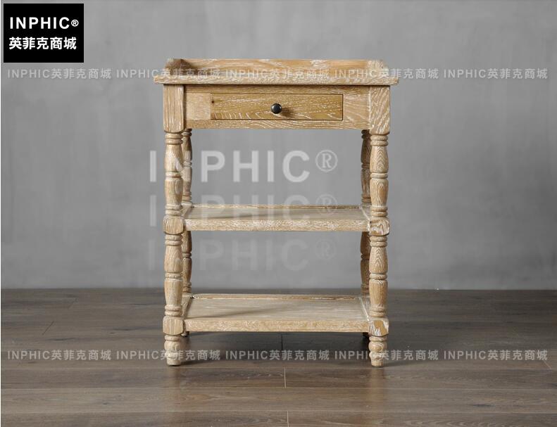 INPHIC-歐式簡約三層置物架 客廳臥室收納邊桌玄關展示小角櫃-B款