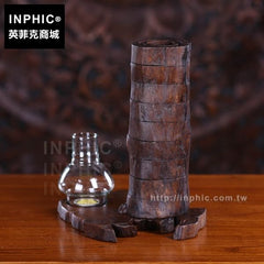 INPHIC-餐桌燭臺東南亞擺飾木質燭臺泰國