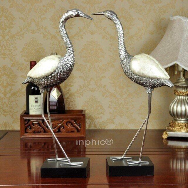 INPHIC-歐式家居裝飾品現代貼貝殼工藝品 擺設擺飾高級飾品 仙鶴擺件