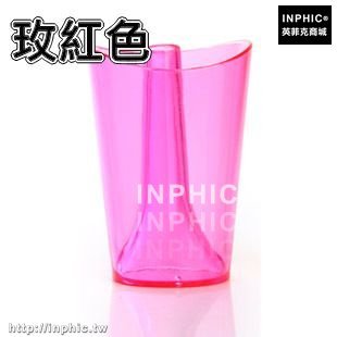 INPHIC-創意洗漱套裝情侶漱口杯牙刷架旅行牙刷杯塑膠刷牙杯水杯子牙具座-兩入-玫紅色