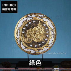 INPHIC-桌面裝飾泰國東南亞擺飾裝飾雕刻木雕家居-綠色