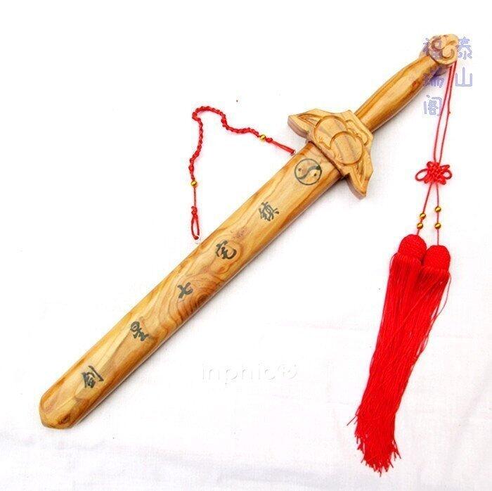 INPHIC-宗教 60 開光正宗桃木鎮宅七星劍 太極劍 鎮宅避邪 強力化煞