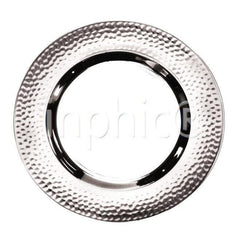 INPHIC-高級不銹鋼餐碟 304花紋碟 錘點圓碟 西餐果盤 40cm