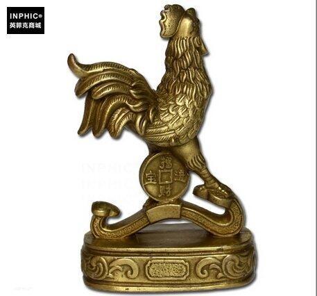 INPHIC-開運 開光純銅如意公雞招財生肖雞裝飾品銅公雞工藝品