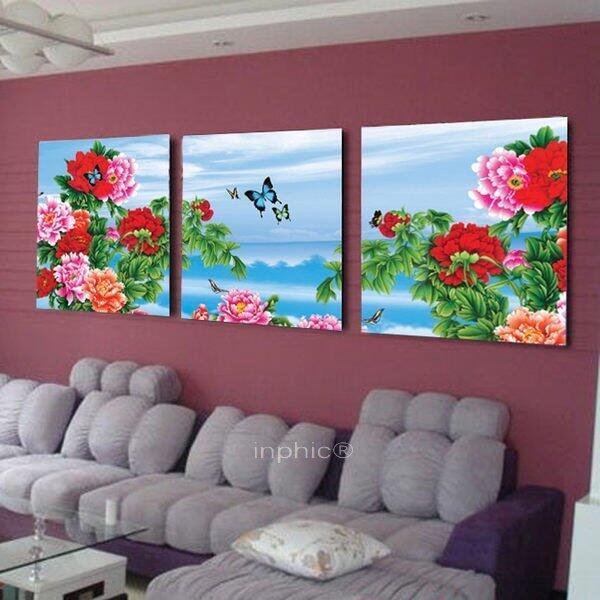 INPHIC-【30x30cm】客廳現代壁畫簡約掛畫臥室床頭牆畫經典花卉 【無框畫】