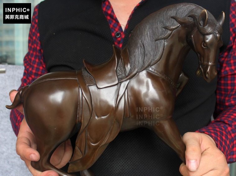 INPHIC-開運 開光純銅辦公室馬到成功銅馬家居中式客廳飾品工藝品唐馬