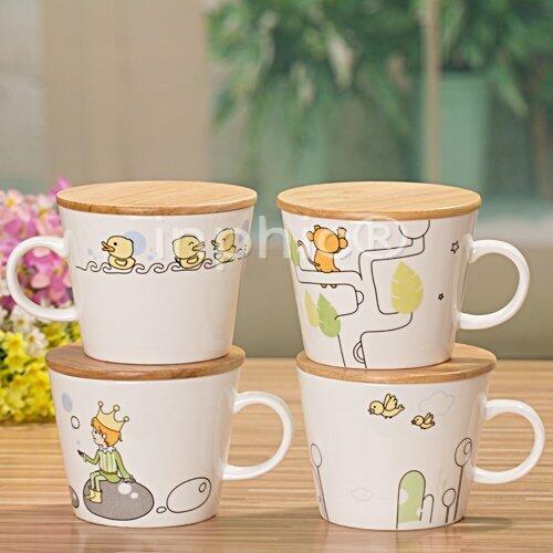 INPHIC-木質杯蓋 童話故事時尚水杯 陶瓷馬克杯