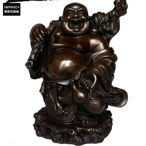 INPHIC-佛像 純銅彌勒佛擺件客廳彌勒佛裝飾品辦公室工藝品擺件