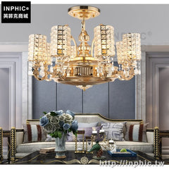 INPHIC-飯店歐式別墅餐廳燈飾燈具隱形吊扇燈客廳水晶吸頂燈