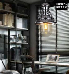INPHIC-餐廳吊燈酒吧燈具鉻色美式鐵藝工業風裝飾北歐吧臺