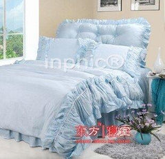 INPHIC-全棉斜紋四件套 韓國田園風格 公主純色床 品 被套床單