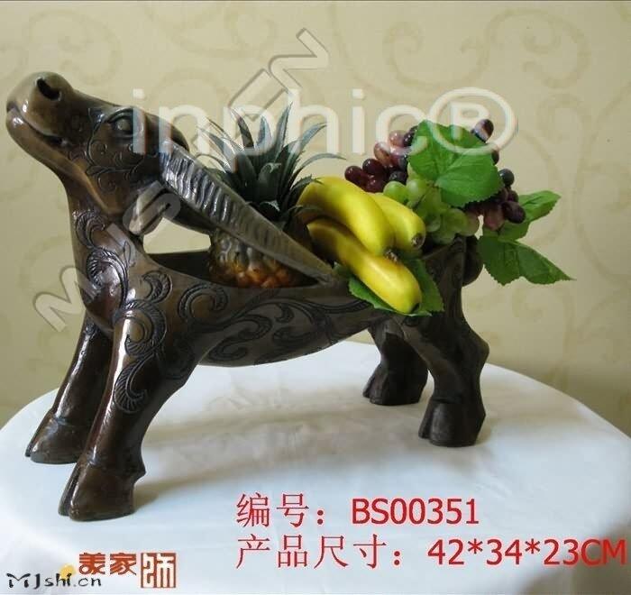 INPHIC-歐式田園風情果盤創意復古擺飾牛果盤