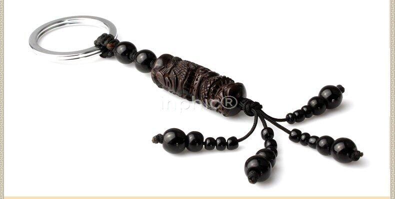 INPHIC-開光桃木青龍鎮法令符鑰匙扣吊墜屬龍雞甲午馬年開運吉祥物