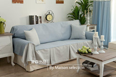 INPHIC-韓國田園Sky格紋桌布桌巾餐桌布桌墊茶幾布 客製