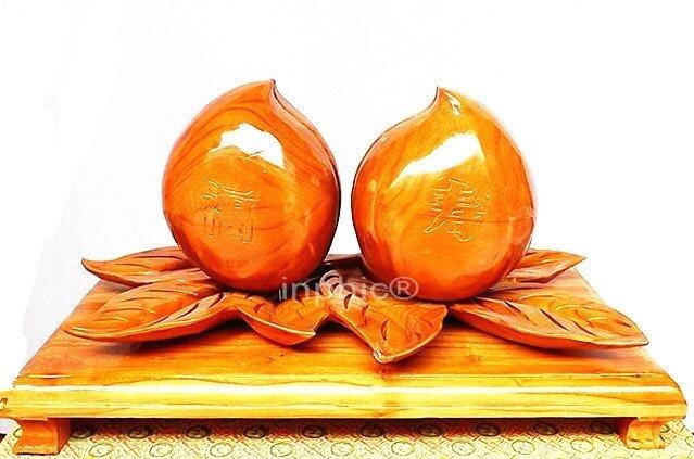 INPHIC-開光桃木&lsquo;壽桃&rsquo; 賀壽最佳 福壽無疆合樂美滿