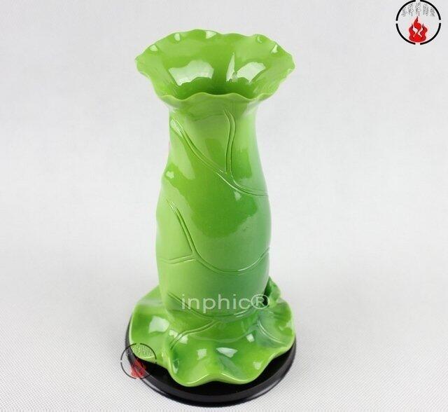 INPHIC-臺面花瓶田園 香插 彩色花插 陶瓷琺瑯彩 荷葉蓮花瓶 供佛小花瓶