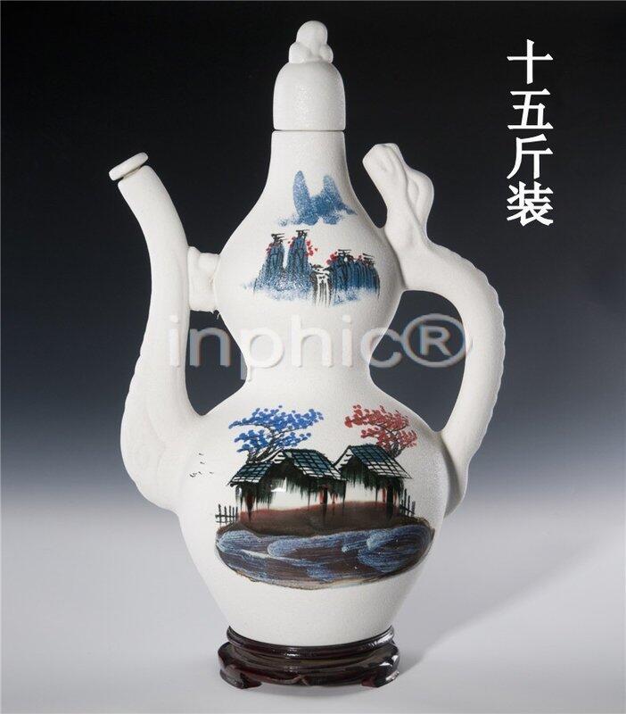 INPHIC-景德鎮十五斤珍珠釉酒瓶 15斤密封酒壇 手繪春色大酒壺 酒瓶