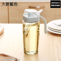 INPHIC-大款油瓶玻璃防漏油壺調味瓶裝油罐廚房用品家用醬油瓶醋瓶醋壺-大款藍色
