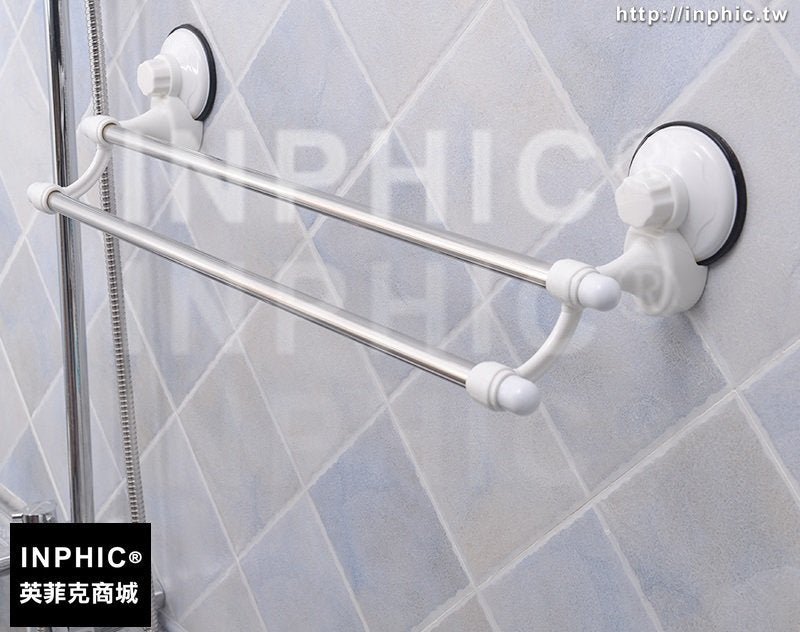 INPHIC-強力無痕貼毛巾桿免打孔浴室廁所強力洗盤毛巾掛雙桿加長廁所壁掛