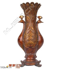 INPHIC-歐式復古花瓶現代時尚客廳 花器陶瓷花插孔雀花瓶