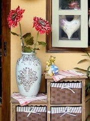 INPHIC-缸形花瓶花盆 田園鄉村 粗陶 古拙古樸原始自然 浮雕