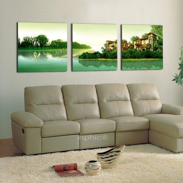 INPHIC-【30x30cm】客廳現代風景壁畫現代臥室床頭湖邊別墅 【無框畫】