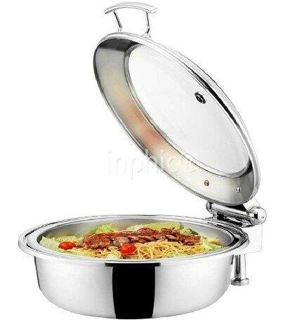 INPHIC-電磁加熱液壓透明蓋圓形自助餐爐可視餐爐