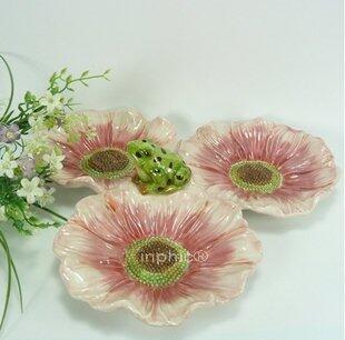 INPHIC-暗戀桃花源手繪陶瓷浮雕青蛙 三格果盤水果盤