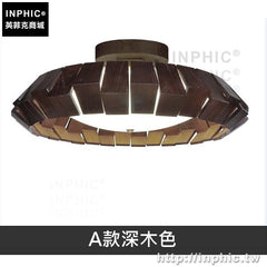 INPHIC-燈具客廳吸頂燈臥室燈飾實木木製藝術簡約餐廳燈現代-A款深木色