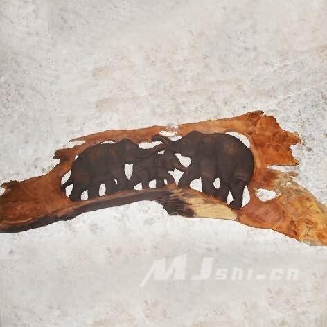 INPHIC-壁飾掛飾裝飾畫 進口柚木傢俱 木框內群像(三象小)