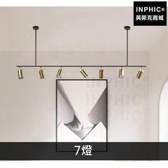 INPHIC-餐廳裝飾吊燈現代筒燈北歐簡約-7燈