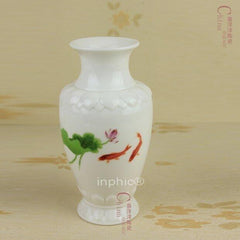 INPHIC-7吋蓮花瓶 佛前供花瓶 白瓷客廳 富貴竹花瓶水培 荷花瓶白色 簡約