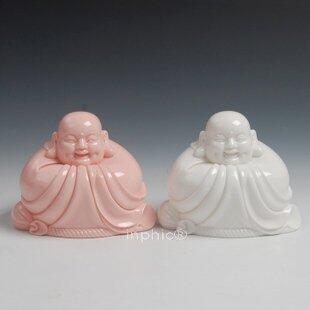 INPHIC-汽車內飾裝飾品擺飾 漢白玉瓷佛像禮品4.5吋彌勒佛