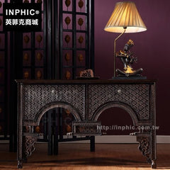 INPHIC-雕花東南亞玄關櫃隔斷門廳泰式客廳玄關桌傢俱